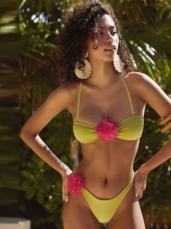 Three Dimensional Floral Design Bikini (1)